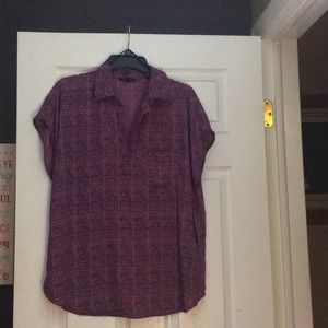 V-neck collared blouse
